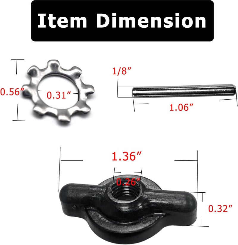 auaurly 5 Pack 1865010 Prop Nut 3/8" MKP-9 Kit A,Fits 12 V and 24 V Minn Kota Trolling Motors - Image 2